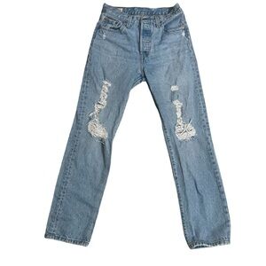 Levis Premium Pants Women 25‎ Blue Denim Jeans Big E Cotton Blend 25x28